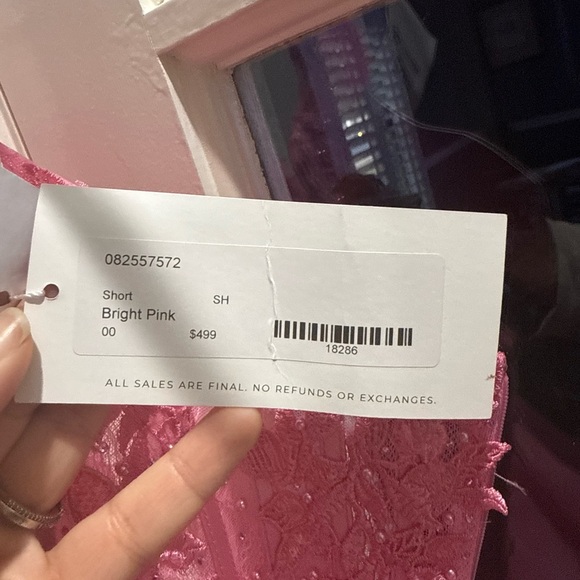 Sherri Hill #57527 Bright Pink - Picture 2 of 3